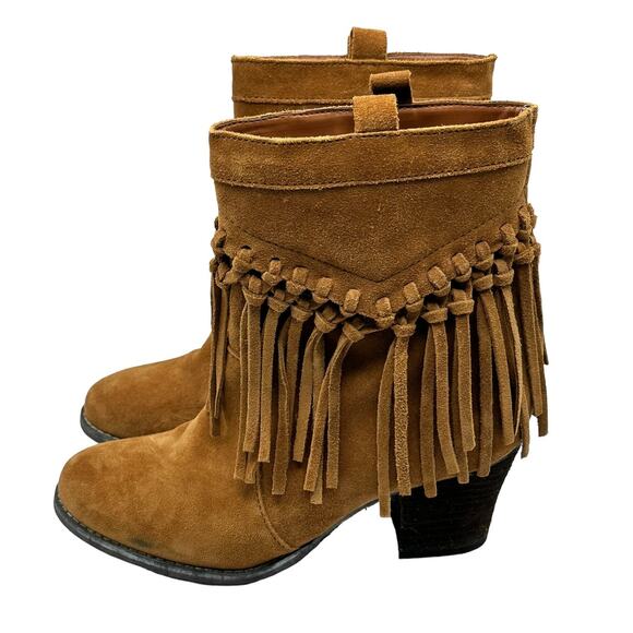 Sbicca Vintage Collection Brown Suede Fringe Boot - Picture 4 of 7